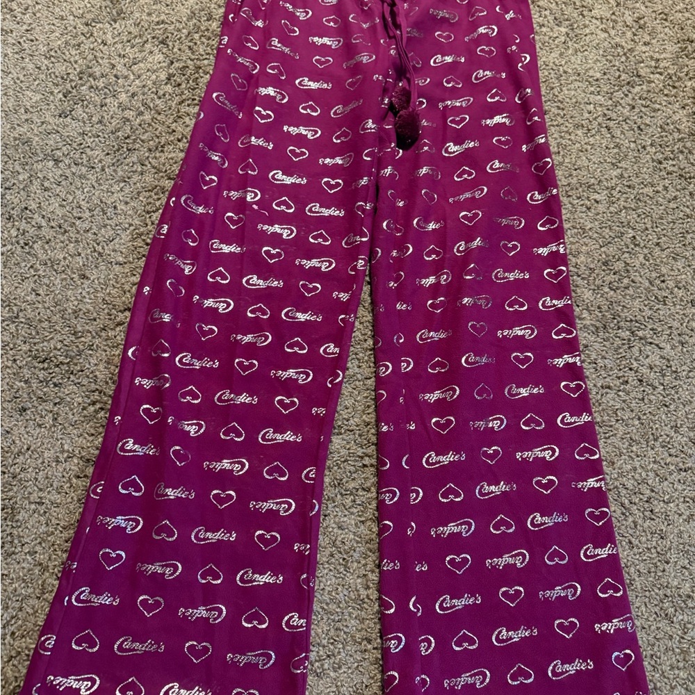 Candie's women’s Magenta Heart Pajama Bottoms